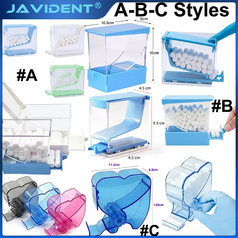 กล่องใส่สำลีม้วนแบบหมุนหลากสีสำหรับงานทันตกรรมจัดฟัน ยี่ห้อ JAVIDENT 1 ชิ้น 1