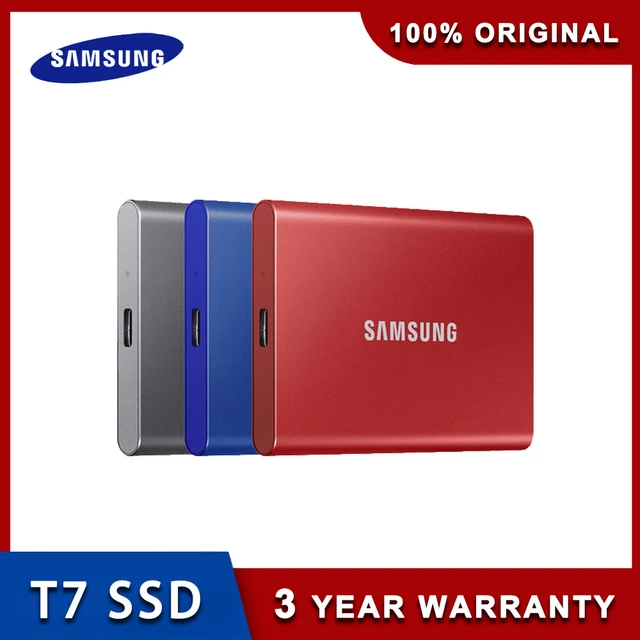 Disque dur externe portable SSD 2To USB 3.2 - Samsung T7 (Rouge