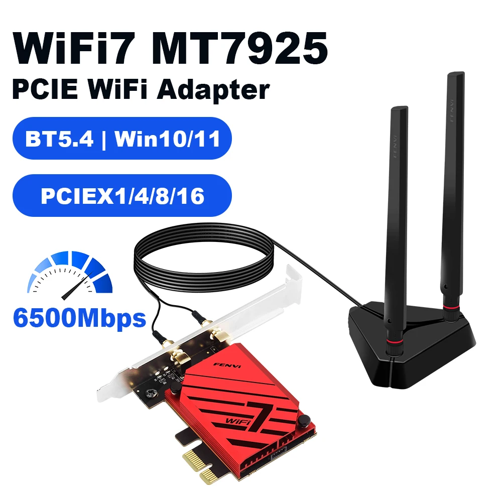 Fenvi WiFi 7 MT7925 WiFi 어댑터 BE6500 BT5.4 802.11BE ..