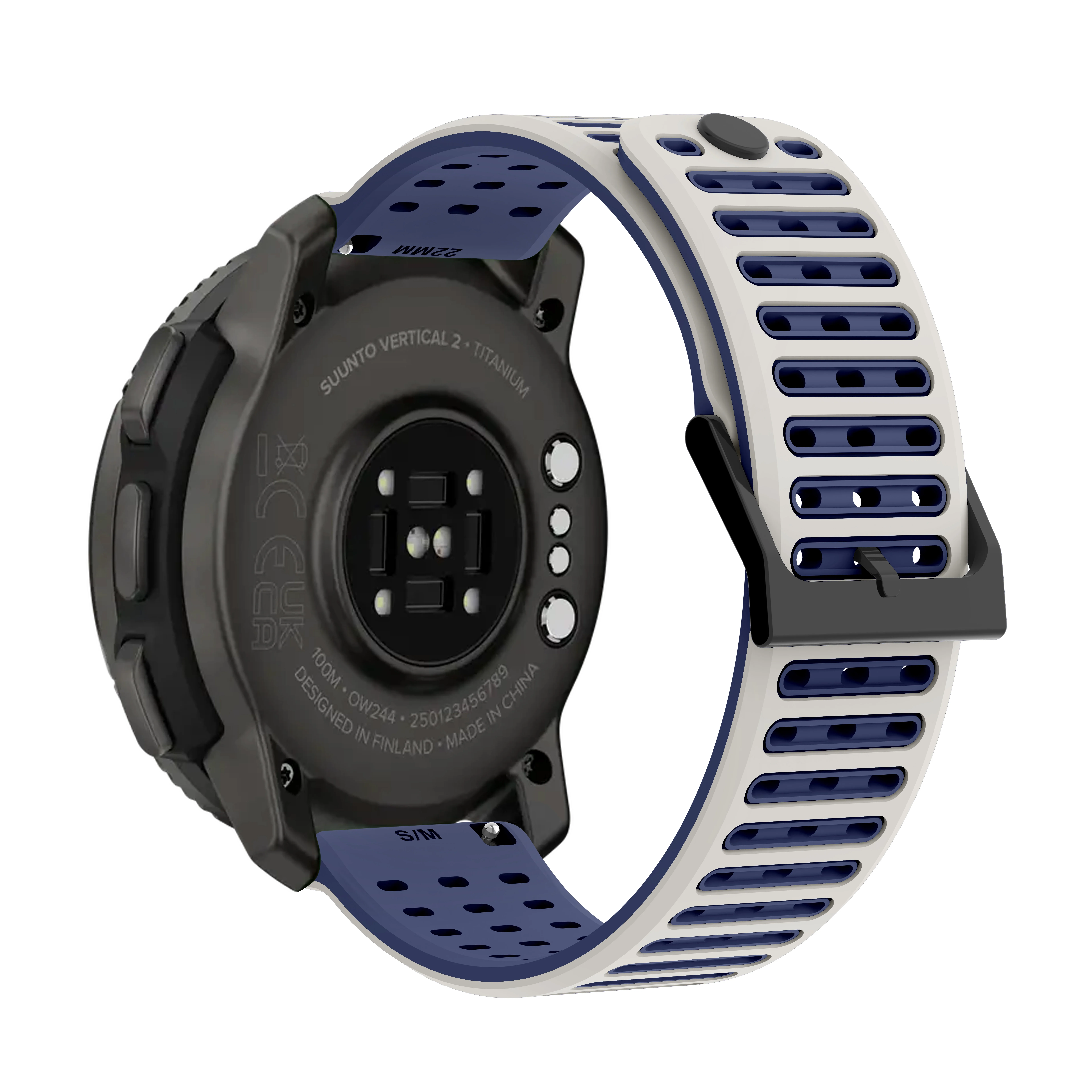 Breathable Silicone Sports Watch Strap - 22mm