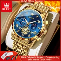OLEVS marque de luxe montre pour hommes classique échelle romaine volant conception Phase de lune étanche montre à Quartz pour hommes Original 2856 1