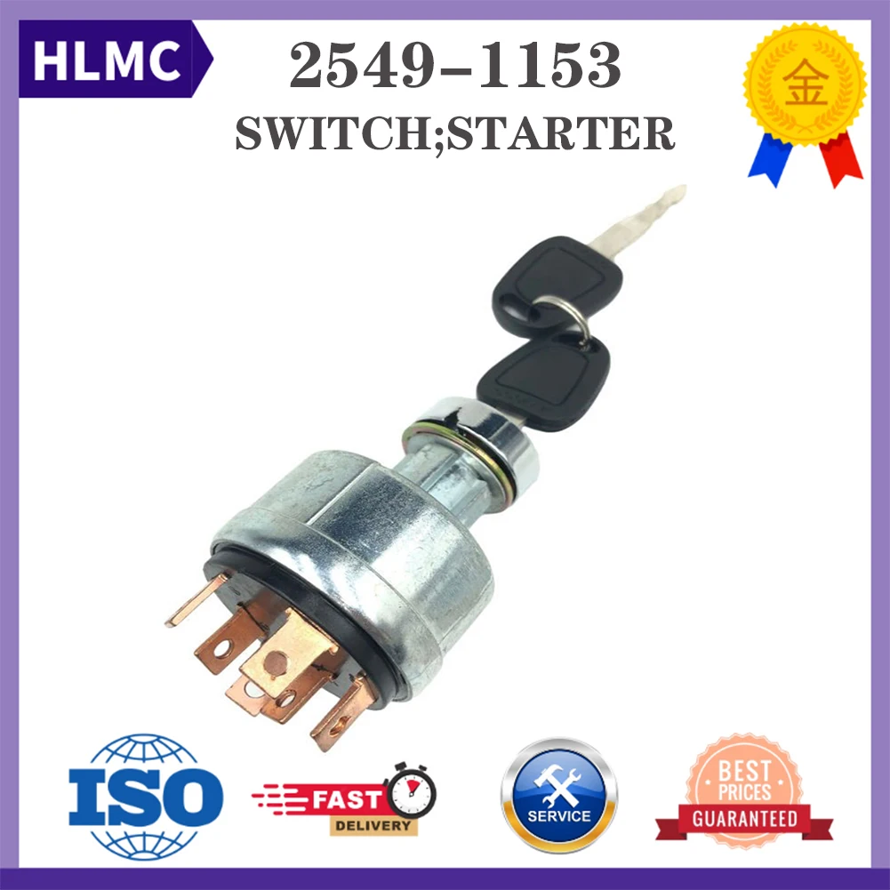 

Пусковой переключатель зажигания DH55 DH170 DH250 DH340 DH400 Doosan 2549-1152 2549-1153 301419-00106 K1001858 549-00110A K1001654
