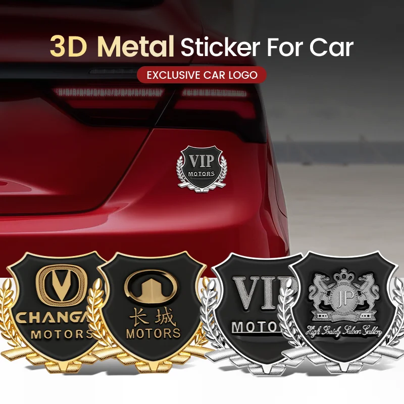 2Pcs 3D Metal Car Logo Badge Sticker Car Body Window Decoration Decalcomanie Per Peugeot 206 307 308 207 3008 208 407 508 2008