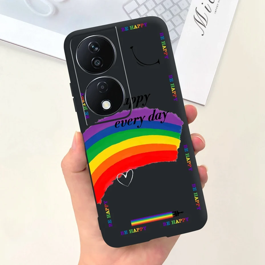 Lovely Printed Candy Color Phone Case - Soft Silicon TPU Shockproof Back Cover