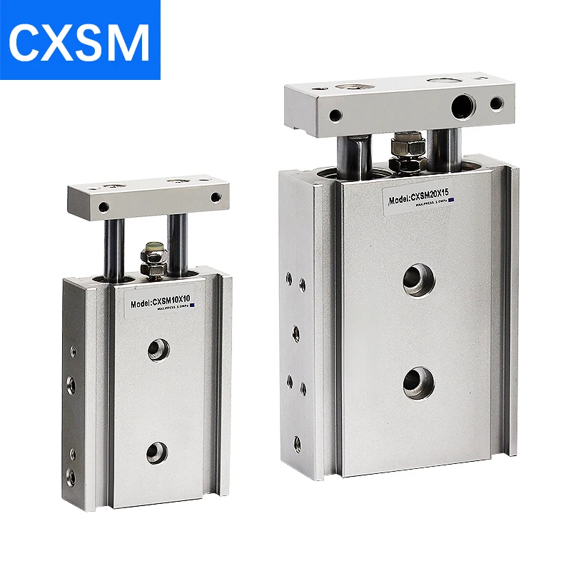 Cilindro Pneumático de ar de Ação Dupla 10 20 30 40 50 60 70 75 100 125 150 Tempos Substituição Haste Dupla Cxsm10 15 20 25 32