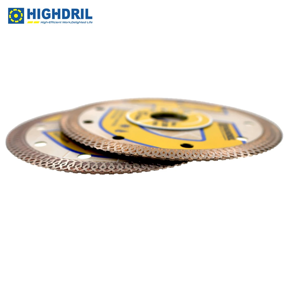 HIGHDRIL 1pcs Dia85mm Diamond X Mesh Turbo Saw Blades Hot Pressed Sintering Cutting Disc For Ceramic Tile Granite Marble 22.23mm