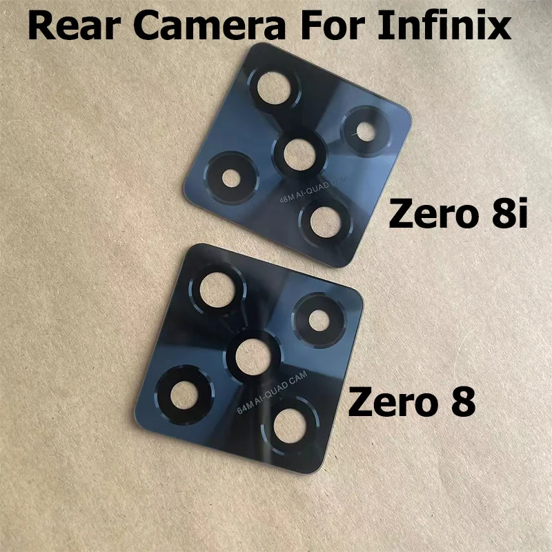 Новый оригинальный объектив для задней камеры Infinix Zero 8 X687 Zero 8i X687B, Задняя стеклянная крышка, детали для замены