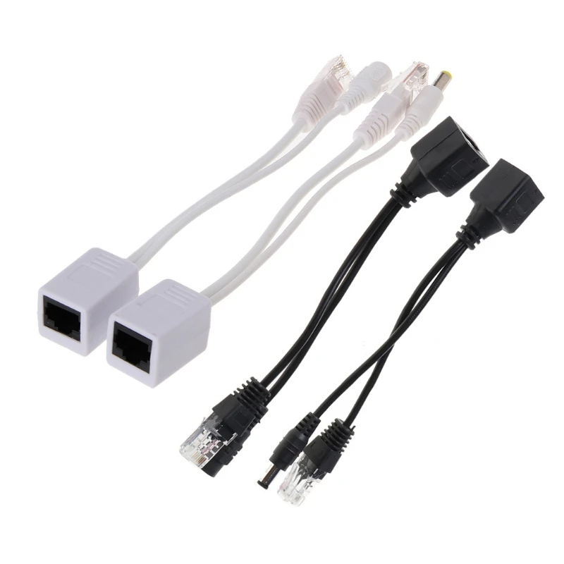 RJ45 Injector POE Splitter Adapter Cable  Passive Power Over Ethernet 12-48V