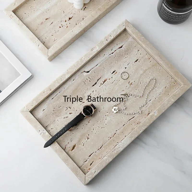 Natural Cave Stone Bathroom Supplies Jewelry Storage Tray Bathroom Accessories Hotel Decoration Living Room Key Storage Rack 2