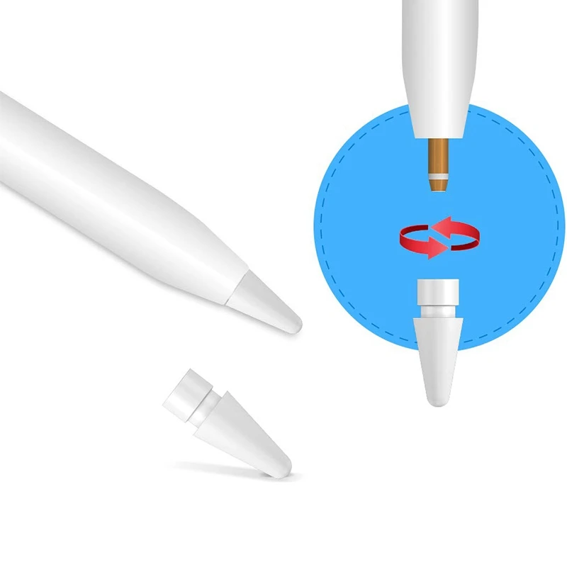 8Pcs Is Suitable For Apple Pencil Generation/Second Generation Ipad Stylus Replacement Pen Tip Stylus Press Screen Pen