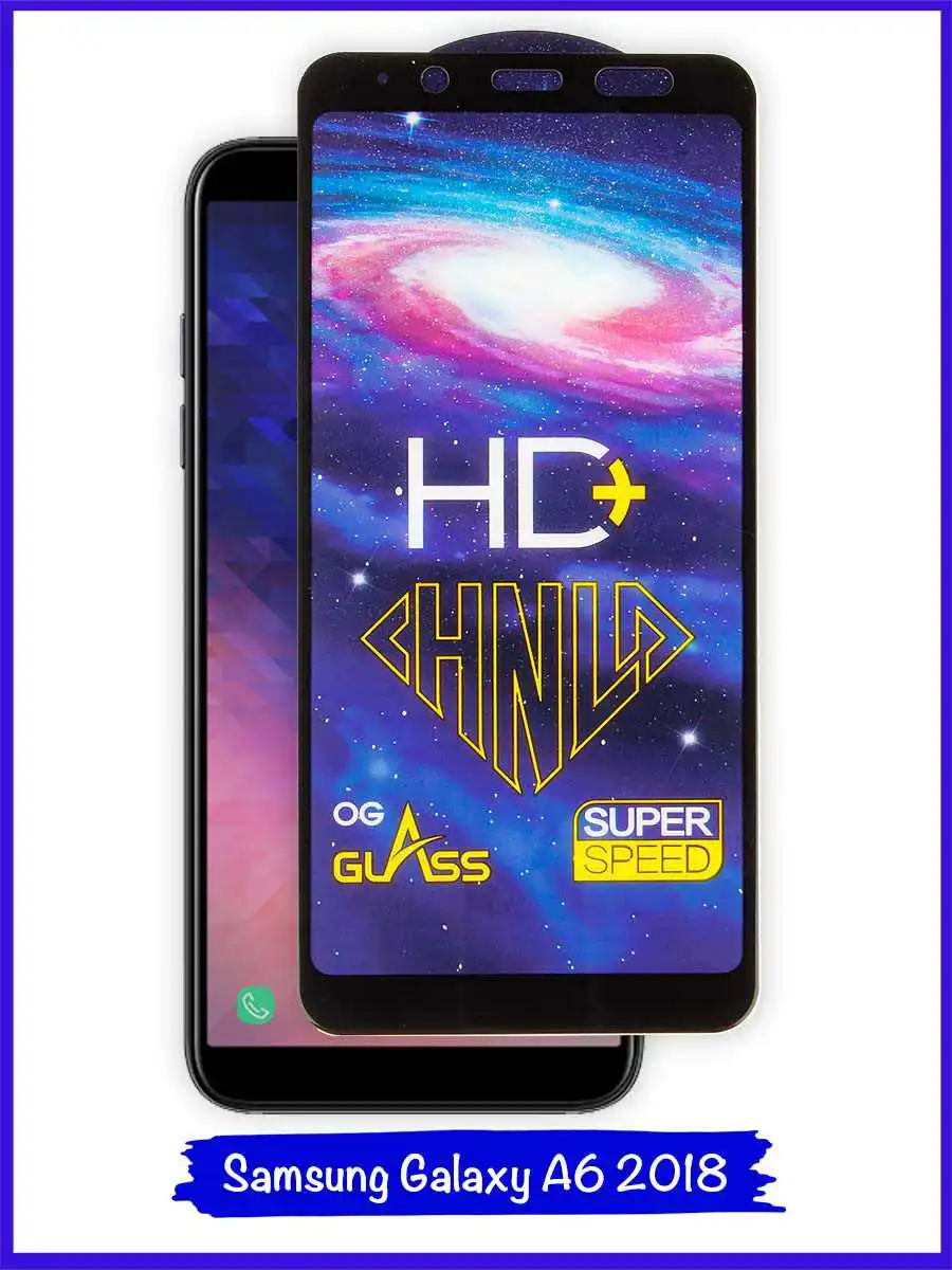 Стекло для Samsung Galaxy A6 2018. Black. CHNLD. |