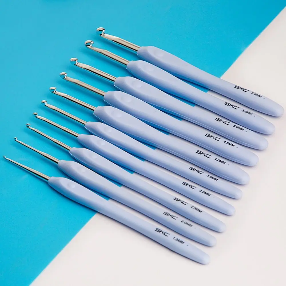 Soft Handle Aluminum Hook SKC Crochet Hooks Stitches Knitting Needles Handicraft Hand Weave Tool DIY Sewing Accessories