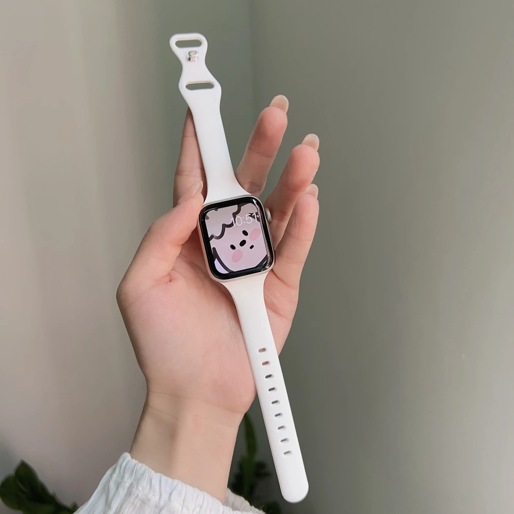 Silicone Loop Strap for Women - Durable Rubber Watch Band Replacement