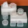 1Pcs Transparent Powder Puff Box Makeup Egg Head Rope Storage Case Fan Square Round Shaped Dustproof Jewelry Organizer Case 2
