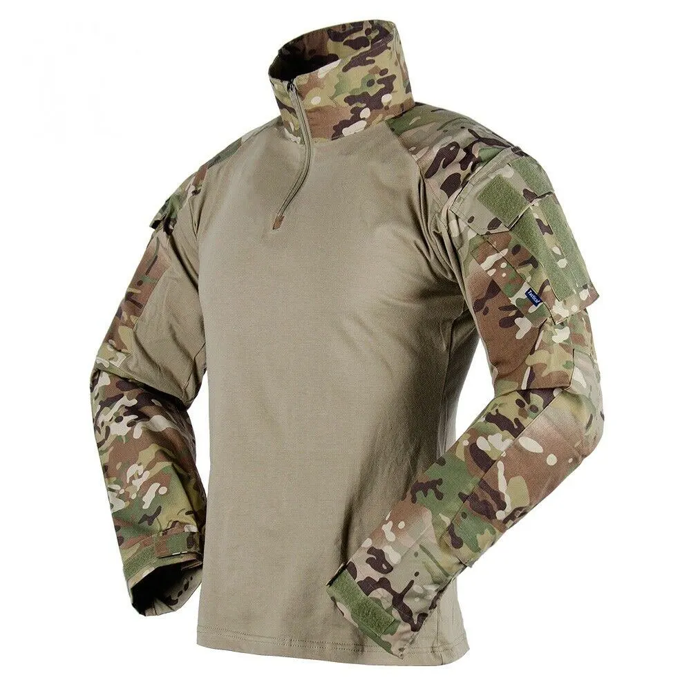Tactical Combat Shirt Pants US Army Military Paintball BDU Gen3 Uniform Rapid Assault Sleeve Slim Fit Long Sleeve Top Uniform