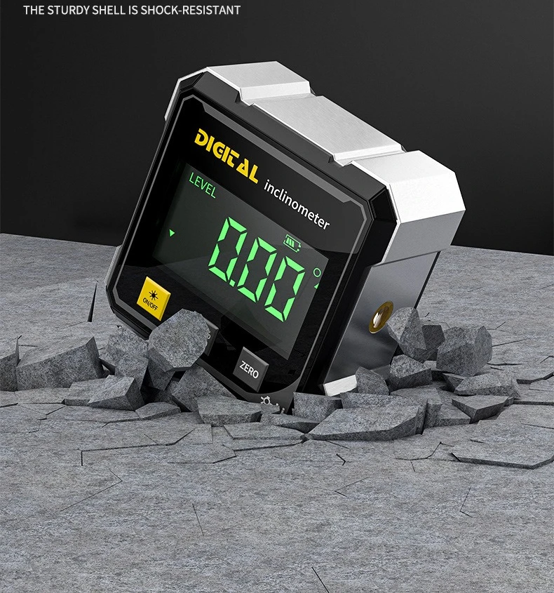 Digital Electronic Level Digital 360° Angle Fnder 4-sided Magnetic Inclinometer Protractor Precision Level Box Woodworking Tools