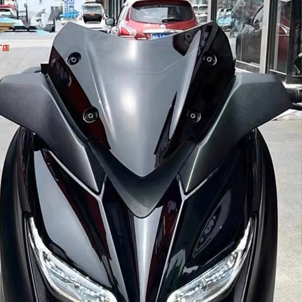 Pare-brise Sport Pour Yamaha XMAX 250/300 (2017-2021) - Plastique PC, Transparent/noir - Protection Vent, Sable