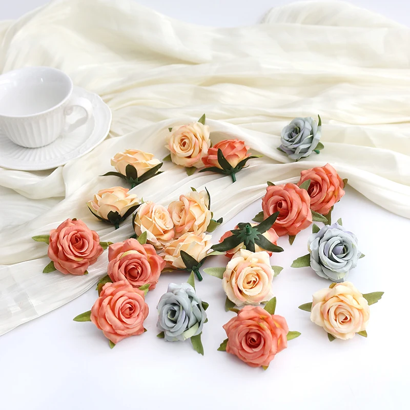 10 Stück Rose künstliche Blumen Seide gefälschte Blumen für Wohnkultur Hochzeits dekoration DIY Braut kranz Blume Wand Geschenk zubehör – Detail 10