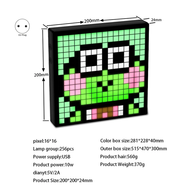 LED ȼ  ڵ  ÷, 32x32 α׷  ߰ , LED ũ,  , EU ÷ 