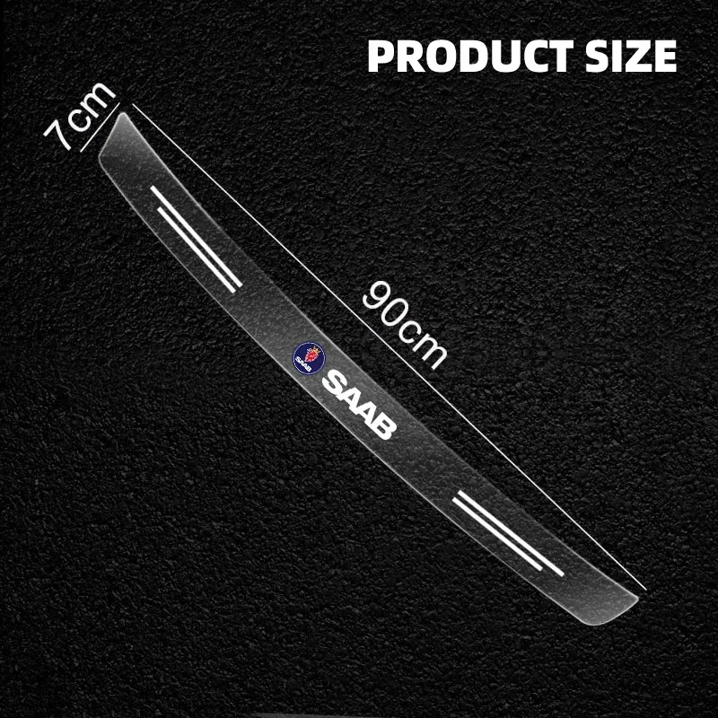 자동차 범용 후면 트렁크 가드 플레이트 스티커, 범퍼 트림, 킥 방지 보호 필름, SAAB 95 93 92 9000 900 97 600 99 9X 97X 용