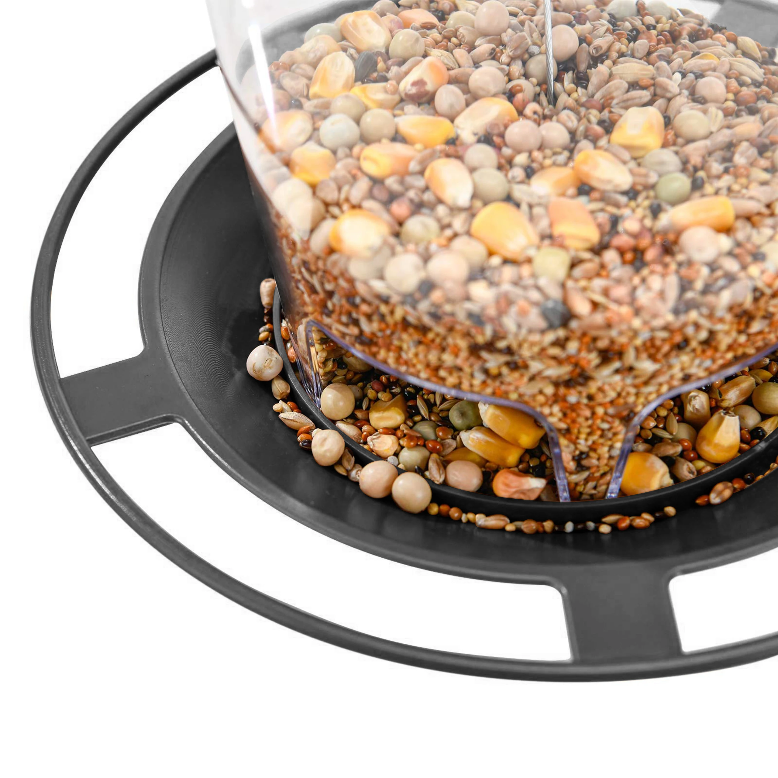 Hanging Bird Feeder with Roof Outdoor Feeding Tool Squirrel proof Wild Bird Seed Dispenser Holder Nut Container For Garden Yard bird feeder
