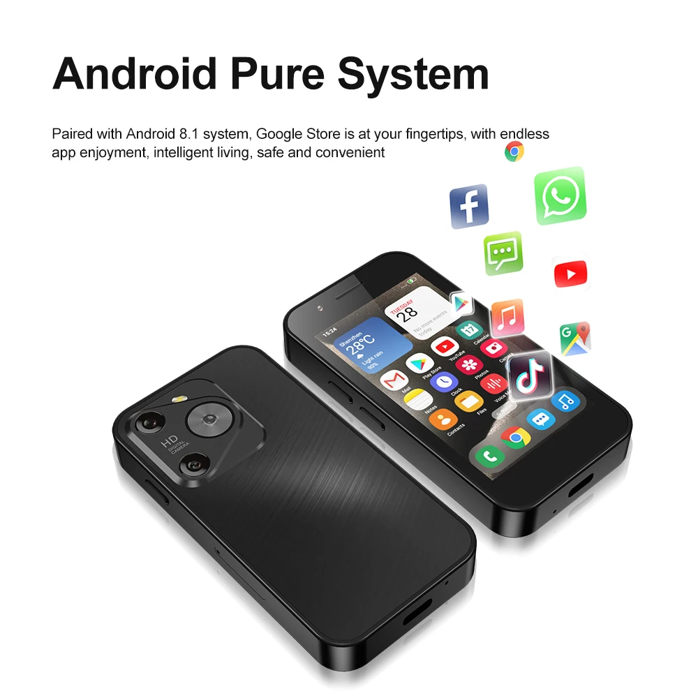 2024 New Design SERVO KING2000 Mini Smartphone Android System Dual SIM 3G WCDMA Wifi Google Play 2GB+16GB Palm Intelligent Phone 6