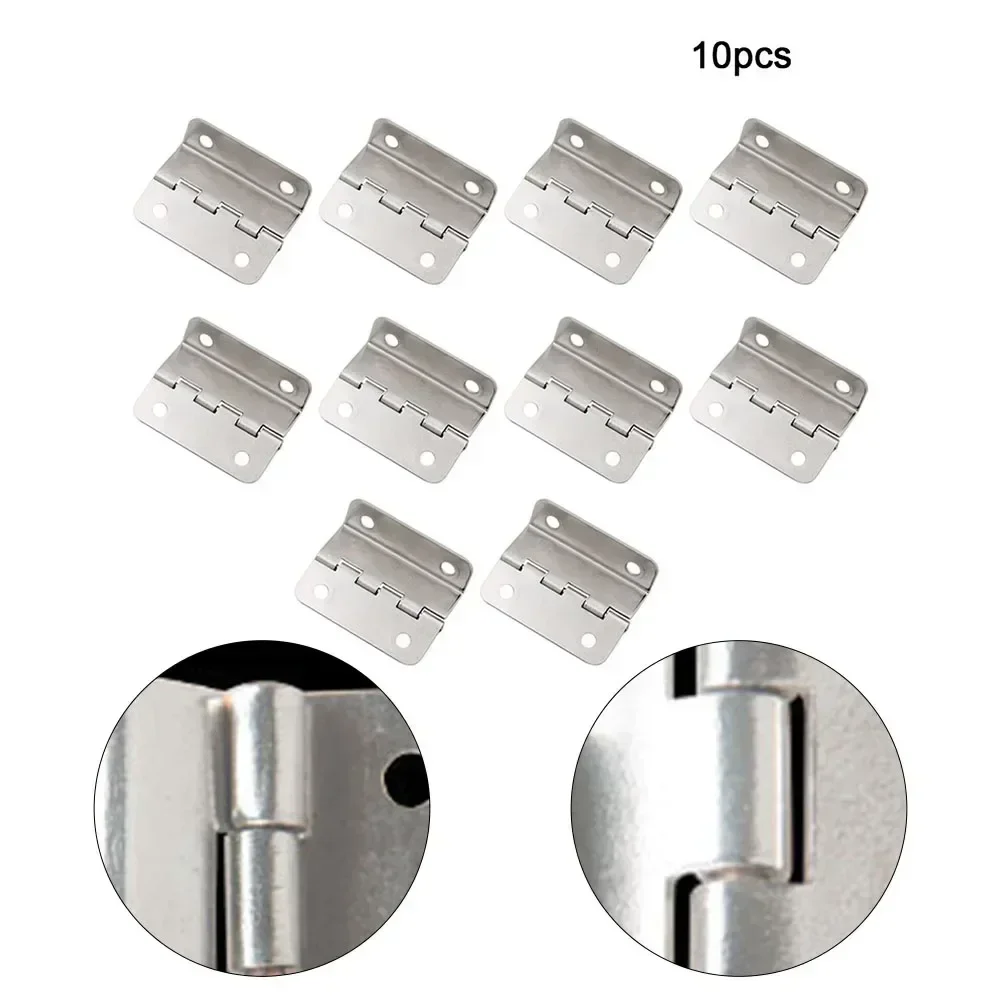 Wooden Box Tri-Fold Hinge Right Angle 4-Hole Hardware 10pcs Home Improvement Spare Parts Cabinet Door Furniture Fitting