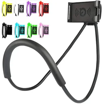 Supporto per telefono pigro appeso al collo Supporto per telefono cellulare girevole Supporto per collana Staffa per letto Supporto per telefono da 360 gradi per smartphone 1