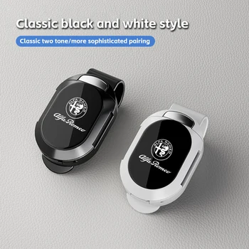 Supporto per occhiali da sole per auto Gancio per occhiali Visiera parasole Clip per occhiali per Alfa Romeo giulia stelvio giulietta 159 147 Accessori auto