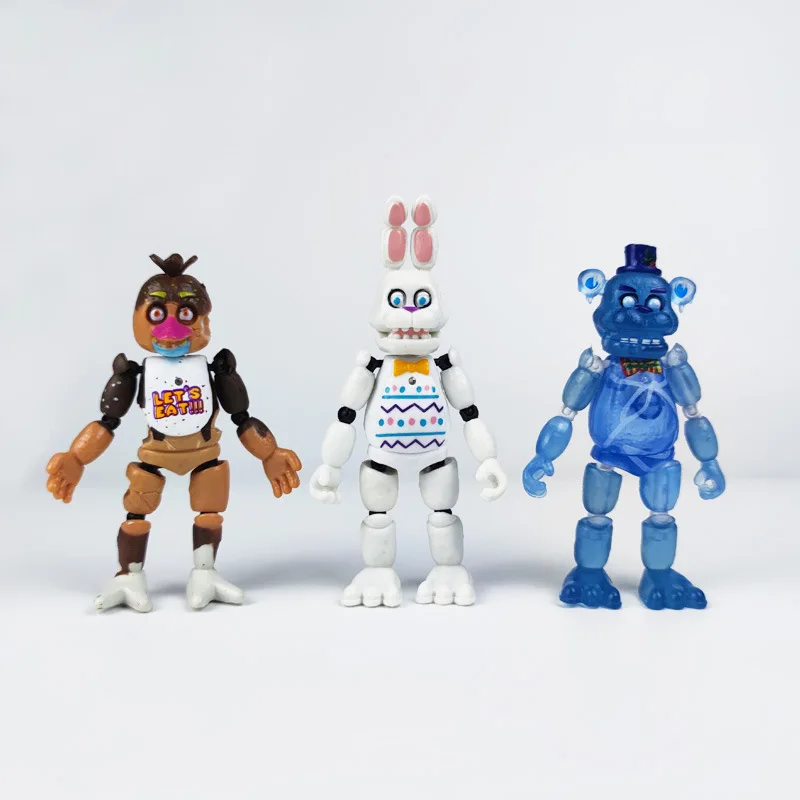 Genrc Action & Toy Figures 5Pcs Set 5 5'' 14Cm Fnaf Five Nights At Freddy'S  Figure Bonnie Foxy Freddy Fazbear Doll Led Light Pvc Actio - Action & Toy  Figures 5Pcs Set