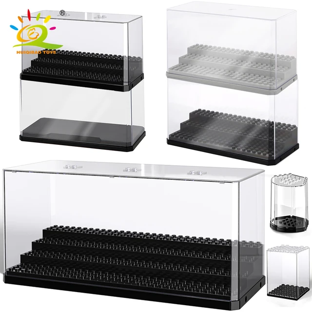 HUIQIBAO Dustproof Figures Display Case Box Show Case For Model Collection Building Blocks Display Box Bricks Toy Children Adult 1