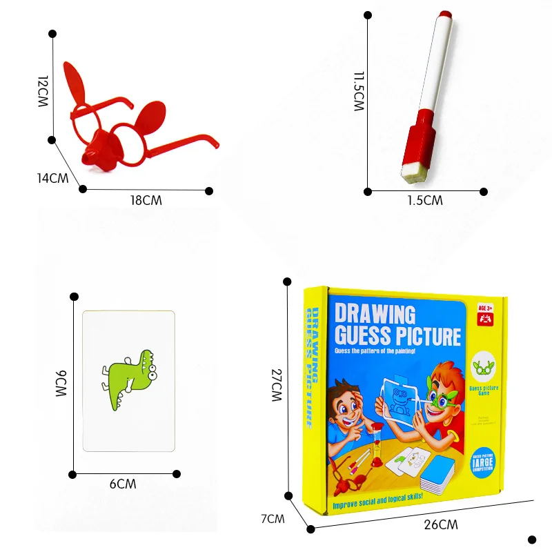Drawing Guess Picture Party Games Toys Brain Power Battle Mulitplayer Parent-child Interactive Board Games Toys for Kids 5