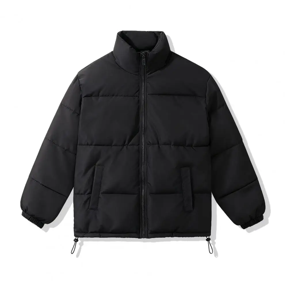 Scratch-resistant Outerwear Men Cotton Coat Men's Cotton Down Coat with Stand Collar Thickened Winter Outerwear Jacket Long