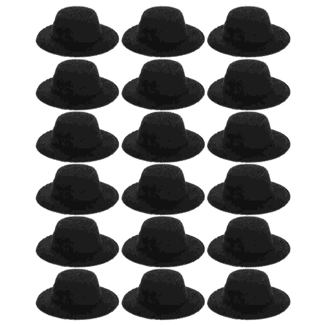 4Pcs Mini Cylinder Hats Small Top Hat Decorative Snowman Hat Cap