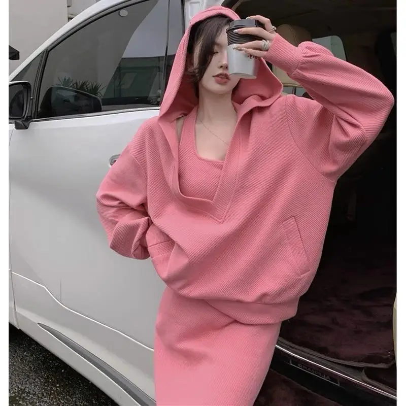 

Foreign style leisure age slimming women's fashion suit hoodie two-piece set
