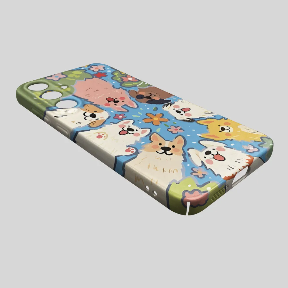 Whimsical Cartoon Dog Shockproof Phone Case - Durable Hard PC Bumper Back Cover