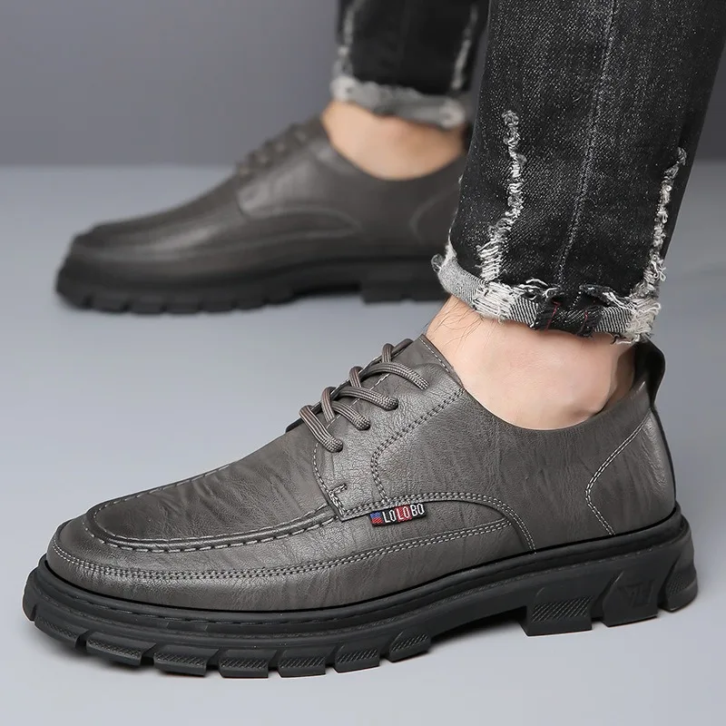 British Leather Business Men's Dress Shoes Spring Autumn Fashion Soft Sole Man Work Shoes Designer Fashion Casual Male