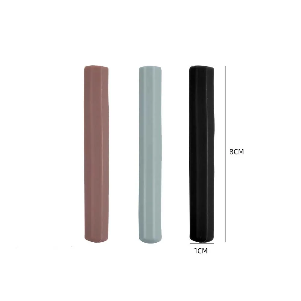 3PCS Nail Pen Caps Silicone Brush Cap Protector Opaque Extension Manicure Brushes Protectors Nails Accessories Tool 4