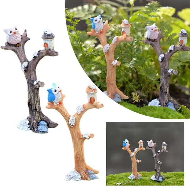 Bagoly Fa Ág Háztartási Mikroszúgás Díszek Szimulációs Ágfa Villás Diy Szerelvény Húsos Kis Otthoni Dekoráció