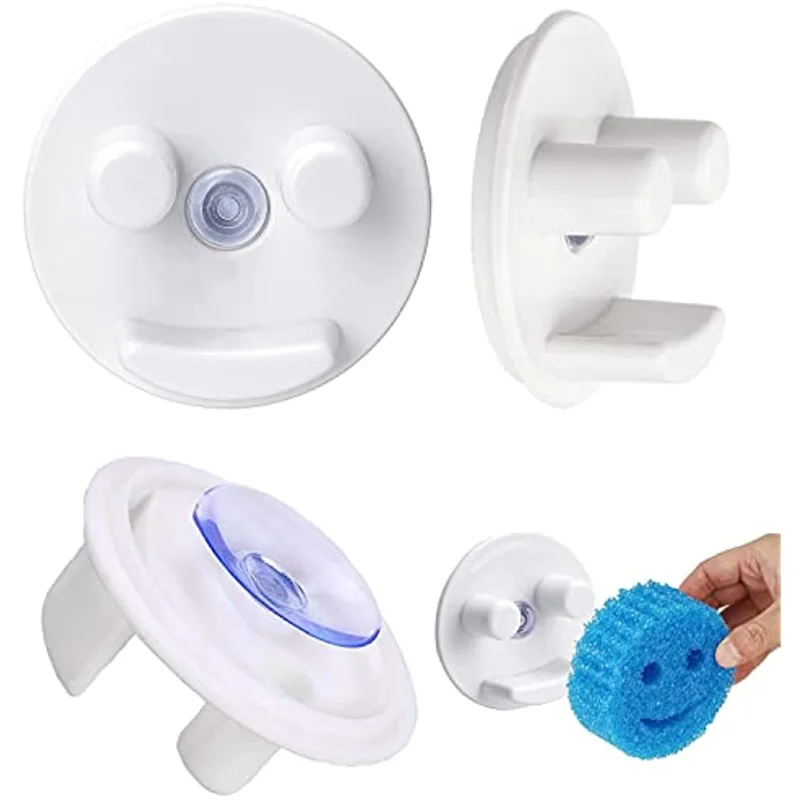 

Smiling Face Sponge Holder Suction Cup Installation Holding Smile Sponges Sponge Organizer for Bathroom Kitchen Silk B03D