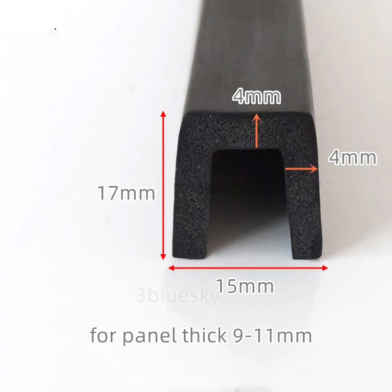 

EPDM Резиновая поролоновая уплотнительная губка U полоска стеклянная Металлическая Автомобильная деревянная панель Edge Encloser Shield 17x15 мм черный