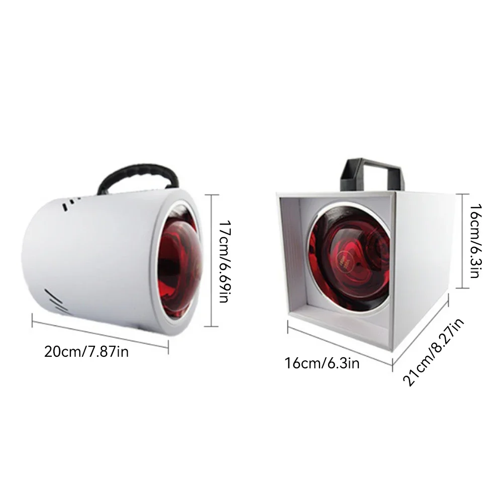 Handheld Heat Lamp Box Tint Display 150W Infrared Lamp Ultraviolet Heat Box For Paint Drying & Window Film Test Car Bodywork