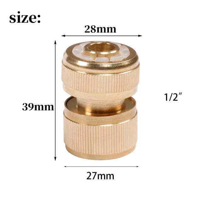 1/2 "3/4" Sárgaréz Csap Gyors Csatlakozás 16 Mm -Es 20 Réztömlő Csatlakozó Adapter Kertcsövek Javító Öntözési Pisztoly Szerelvény Szerszám - Image 3