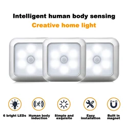 Lampe LED sans fil avec détecteur de mouvement, luminaire décoratif d'intérieur, idéal pour une chambre à coucher, des escaliers, un placard ou une armoire 