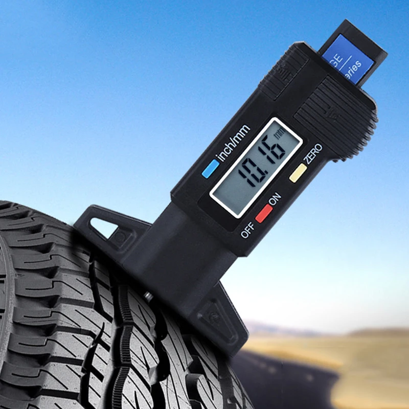 Digital Display Car Tyre Tire Tread Depth Gauge Meter Measurer Tool Caliper Thicknes Gauge Brake Pad Shoe Wear Monitoring System 2