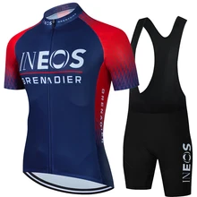 Ensemble de vêtements de sport pour homme, maillot et pantalon de cyclisme vtt, uniforme INEOS de l'équipe Pro, Costume d'été pour faire du vélo, 2022