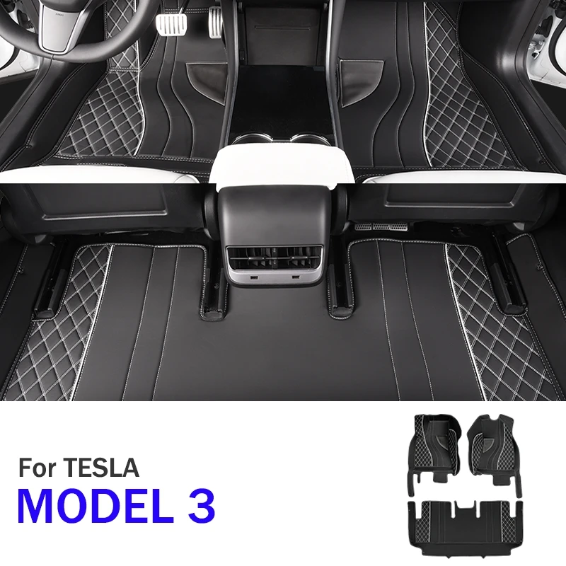 

Для Tesla Model 3 водонепроницаемые полностью обработанные модифицированные износостойкие аксессуары для стайлинга автомобиля напольные коврики подставки для ног