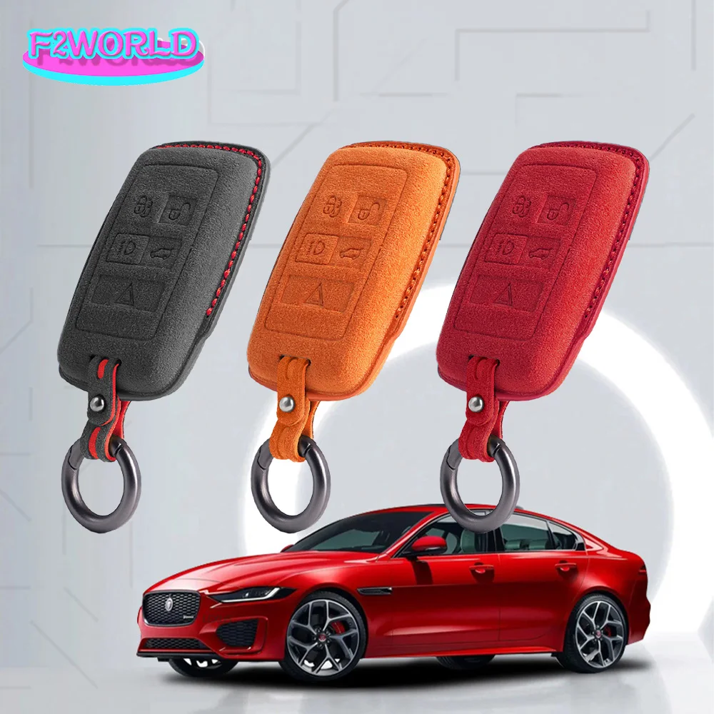 

10Pcs Alcantara Suede Car Key Case Cover Holder For Jaguar XF XJ XE XJL XF F-PACE I-PACE E-PACE Car Styling Accessories