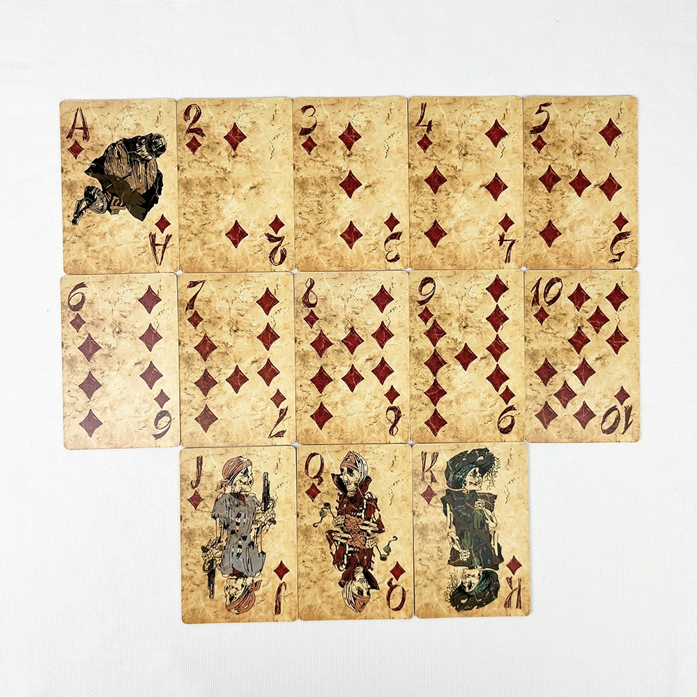 60x90mm 해적선 카드 놀이 레트로 보드 게임 캐리비안의 해적 포커 카드 게임 파티를위한 빈티지 스타일 포커 카드