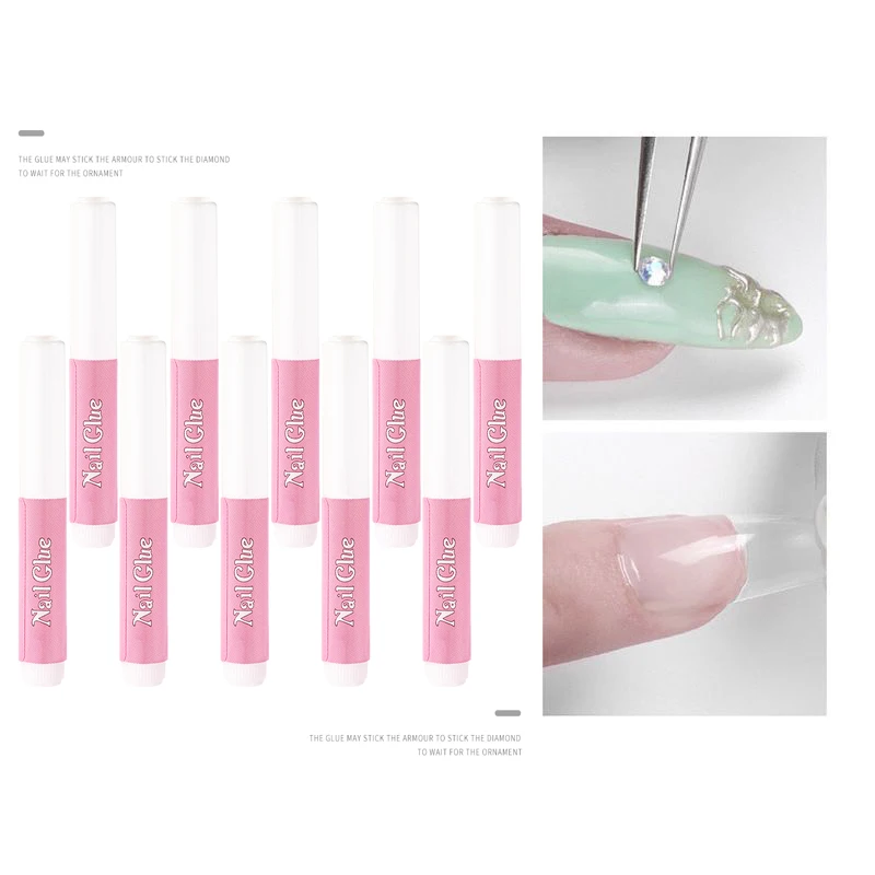 20pcs/lot False Tips Nail Glue Fast Drying 2g/Bottle Long Lasting Press On Nail Professional Glue Adhesive Nail Rhinestones Glue 4